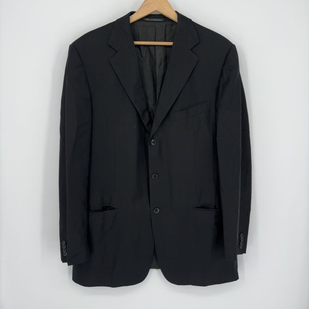 Ermenegildo Zegna Black Three Button Blazer